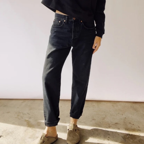 Hey Gang NWT The Loose Crop Washed Black, size 30 - Picture 2 of 7